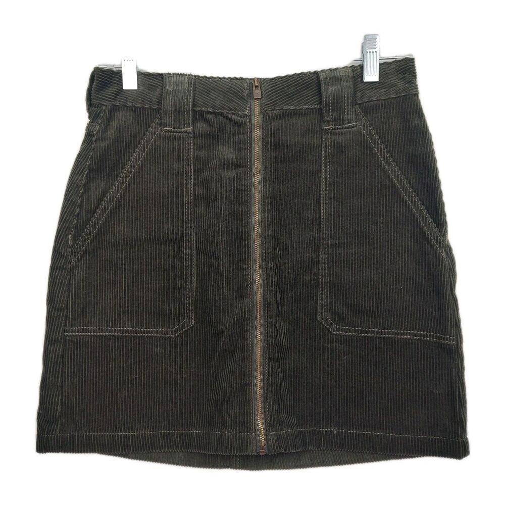 🔥🔥🔥Hollister ultra‎ high-rise skirt, women's 3, olive green, corduroy